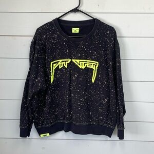 Pit Viper Black and Yellow Graphic crewneck Sweatshirt women’s size XL